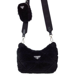 PRADA Sheepskin Quilted Shoulder Bag